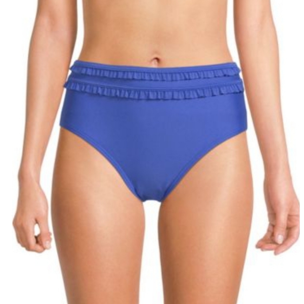 Tommy Hilfiger Ruffle High Waisted Bikini Bottom